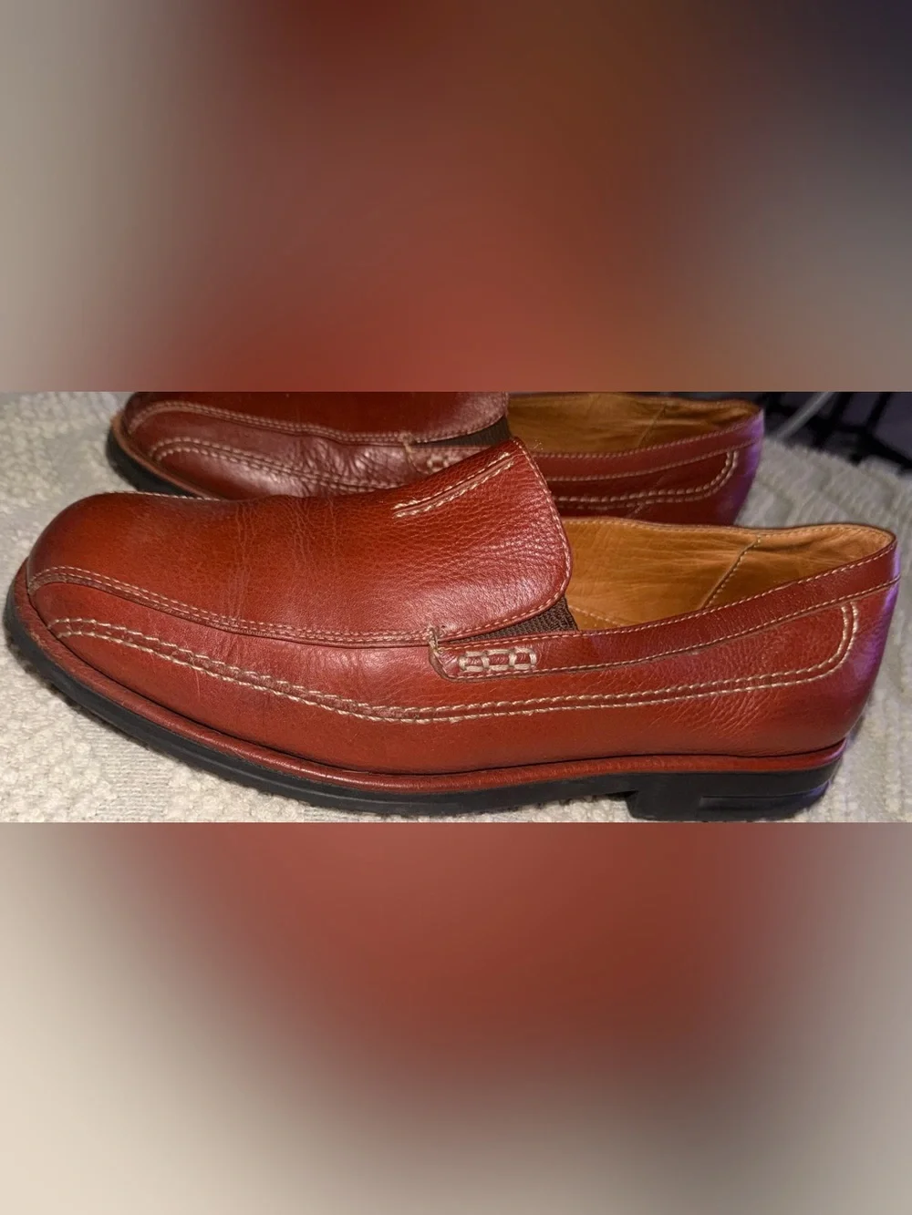Sandro Moscoloni Comfortwalk Men's Brown Leather Slip On Loafers 11 D Brazil
